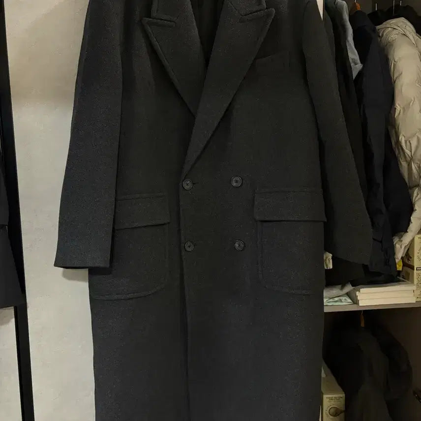 [BUNJANG] Musinsa Standard Big Daddy Maxi Coat Charcoal / 무신사 스탠다드 빅 대디 맥시코트