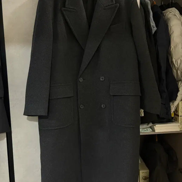 [BUNJANG] Musinsa Standard Big Daddy Maxi Coat Charcoal / 무신사 스탠다드 빅 대디 맥시코트