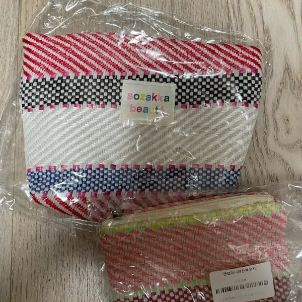 [BUNJANG] Rattan Style Pouch Set / 파우치