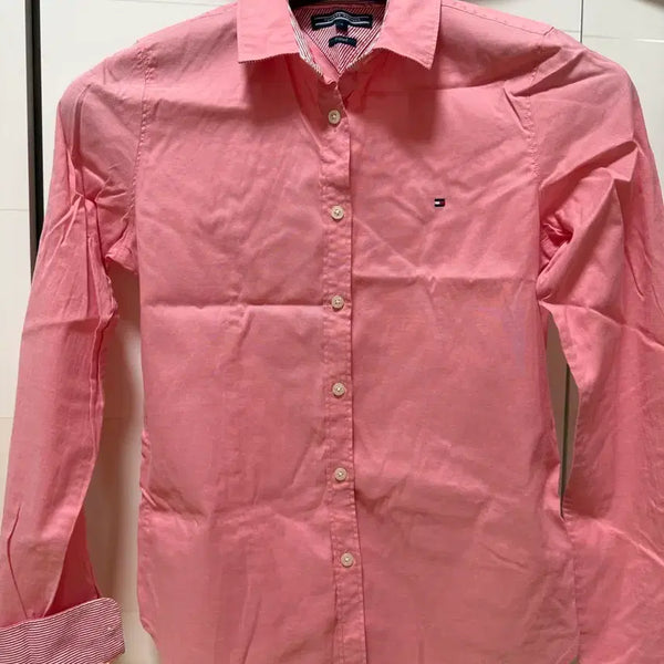 [BUNJANG] Tommy Hilfiger Pink Patterned Shirt / 타미힐피거 남방