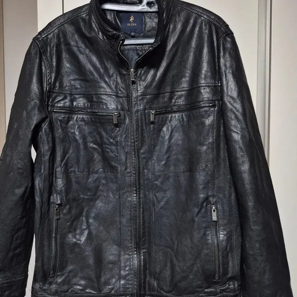 [BUNJANG] Olleen Genuine Leather Jacket Size 105 / 올젠 정품 가죽자켓 105사이즈 판매합니다