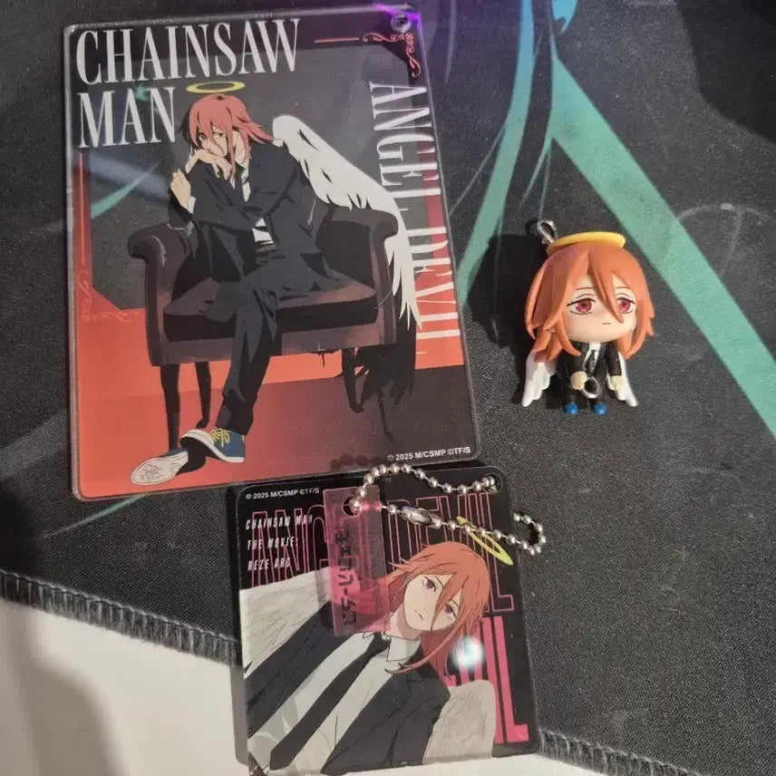 [BUNJANG] Chainsaw Man Angel Devil Acrylic Standee & Keychain Bundle / 체인소맨 천사의 악마 아크릴 대롱이 가챠 아크릴 키링 일괄