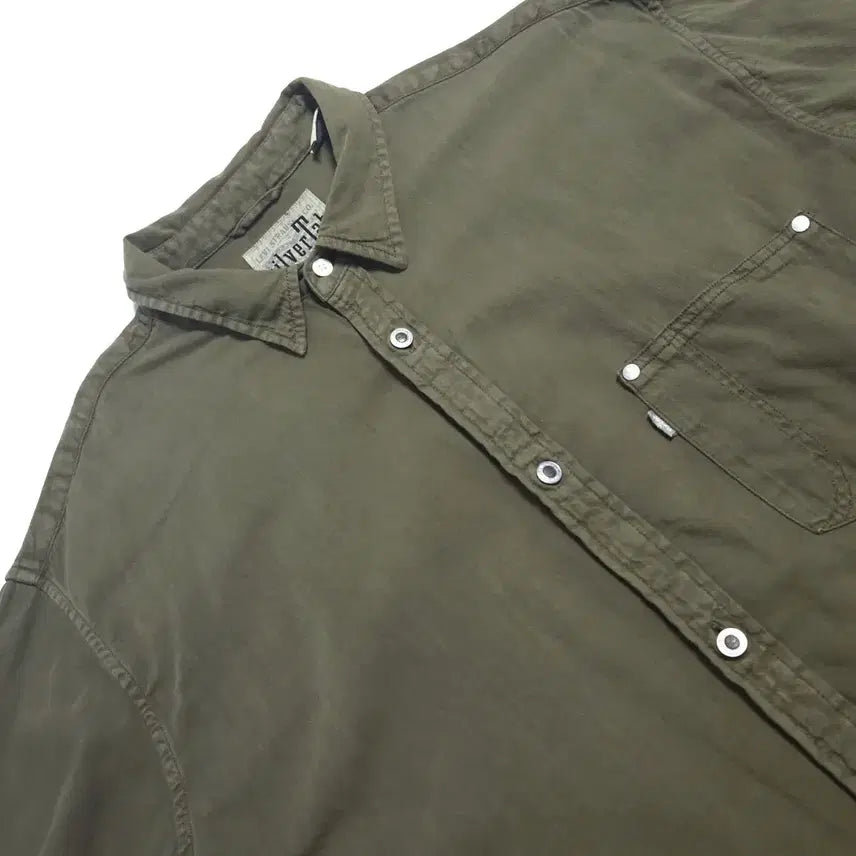 [BUNJANG] Levi's SilverTab Oversized Work Shirt Olive / 리바이스 실버탭 오버사이즈 워크 셔츠 올리브