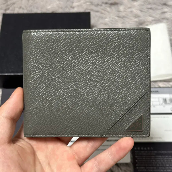 [BUNJANG] Prada Saffiano Triangle Logo Wallet Grey / [미사용/새상품] 프라다 사피아노 삼각로고 반지갑 그레이