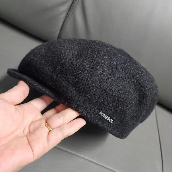 [BUNJANG] Kangol Herringbone Hunting Cap Hat / 빈티지존 캉골 헤링본 헌팅캡 모자