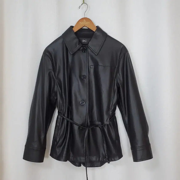 [BUNJANG] ENC Leather Jacket Black / Enc 레더자켓 66