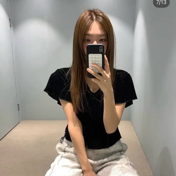 [BUNJANG] Tanat Velvet Plush Top / (새제품) 타낫 벨벳 탑 plush velvet top