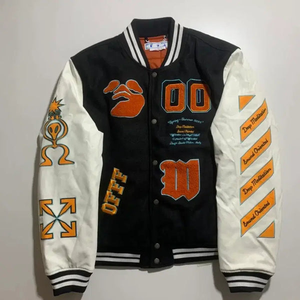 [BUNJANG] Off-White Stadium Jacket Black/White / 오프화이트 스타디움 자켓 블랙/화이트