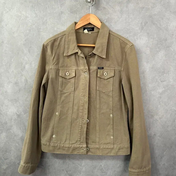 [BUNJANG] Guess Women's Denim Jacket Beige M / 게스 여성 데님 자켓 베이지 M