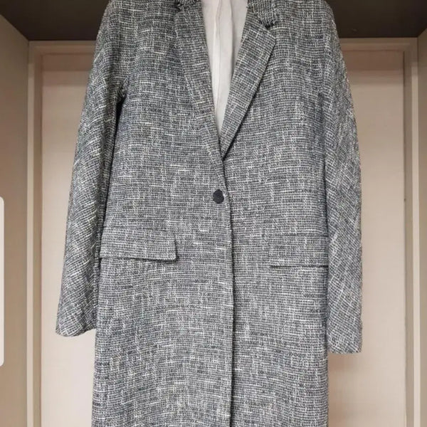 [BUNJANG] Calvin Klein Tweed Long Jacket / 캘빈클라인 트위드 롱자켓