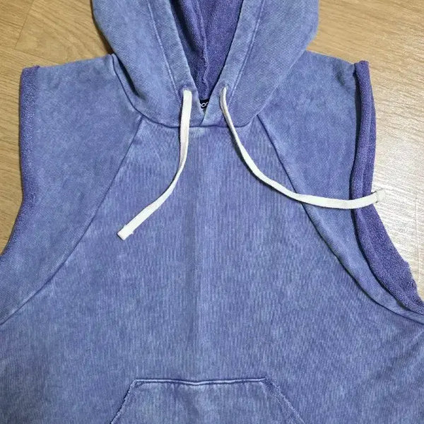 [BUNJANG] Cut-off Hooded Sweatshirt / AVOCADO 후드