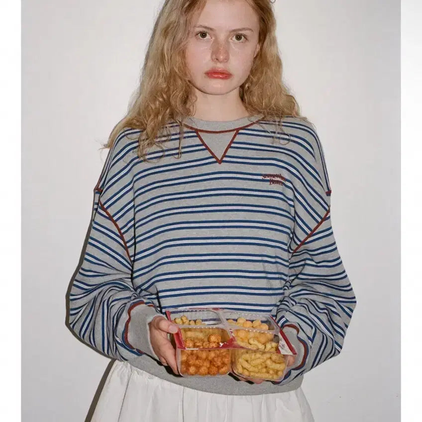 [BUNJANG] Somewhere Better Striped Sweatshirt / 썸웨어버터 새상품 스트라이프 맨투맨 여성맨투맨 여성가을니트 여성가을셔츠 여성니트