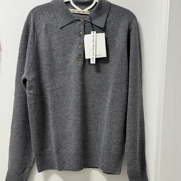 [BUNJANG] Marche Fine Wool Polo Knit - Rex Finger / lfm 렉스핑거마르쉐 파인 울 폴로 니트 새상품