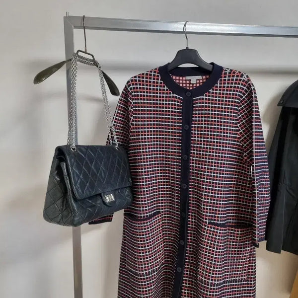 [BUNJANG] COS Check Long Jacket Cardigan / COS 체크 롱  자켓 겸  가디건 (색 배합 넘 이뻐요 )