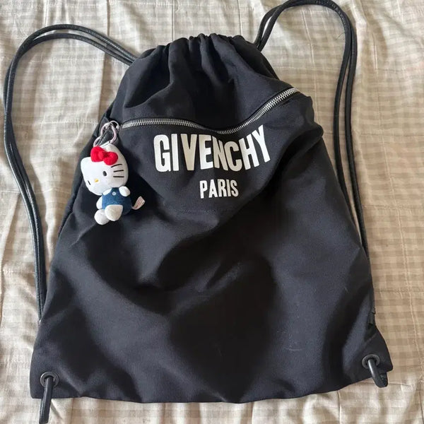 [BUNJANG] Givenchy Paris Logo Drawstring Backpack / 지방시 패리스 로고 드로스트링 백팩