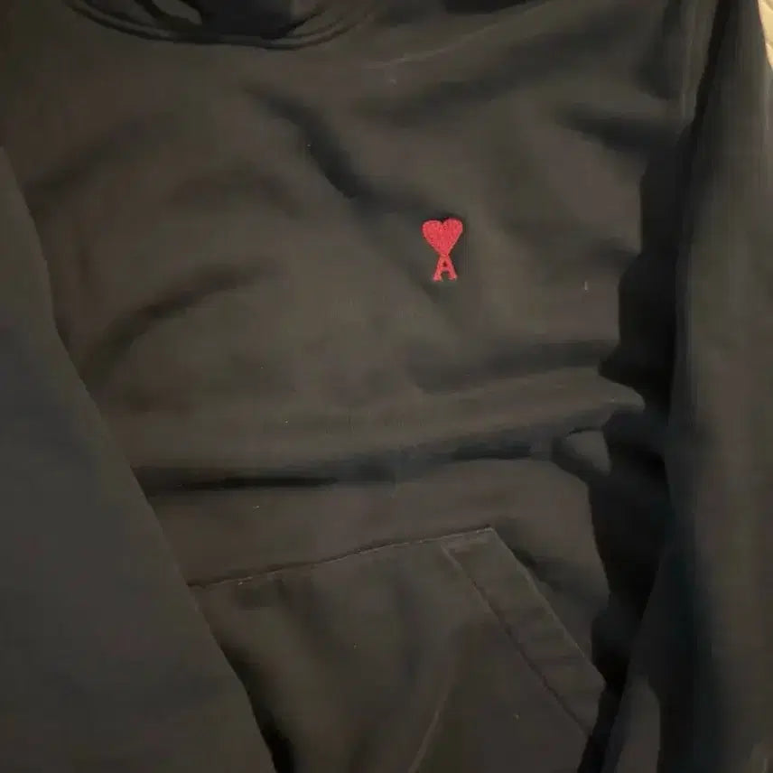 [BUNJANG] AMI Paris Black Hoodie / 아미 후드티 블랙