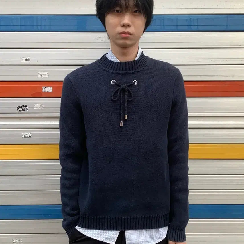 [BUNJANG] Craig Green Drawstring Knit Navy / Craig Green 드로스트링 니트 크레이그 그린