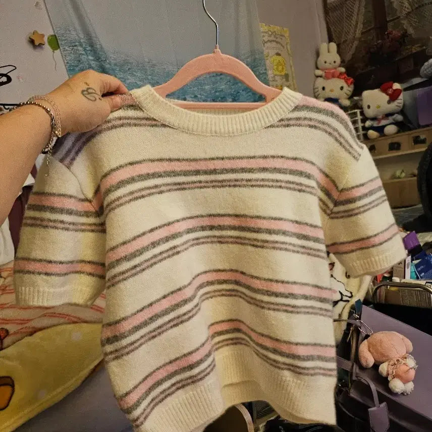 [BUNJANG] Angora Short Sleeve Knit / 앙고라반팔니트 새거