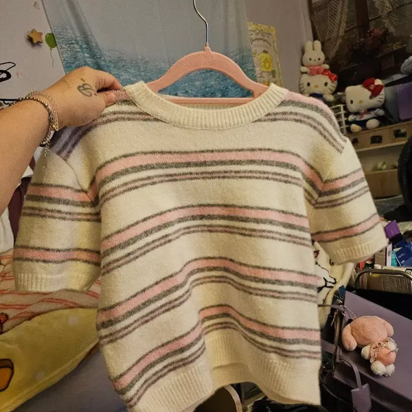 [BUNJANG] Angora Short Sleeve Knit / 앙고라반팔니트 새거