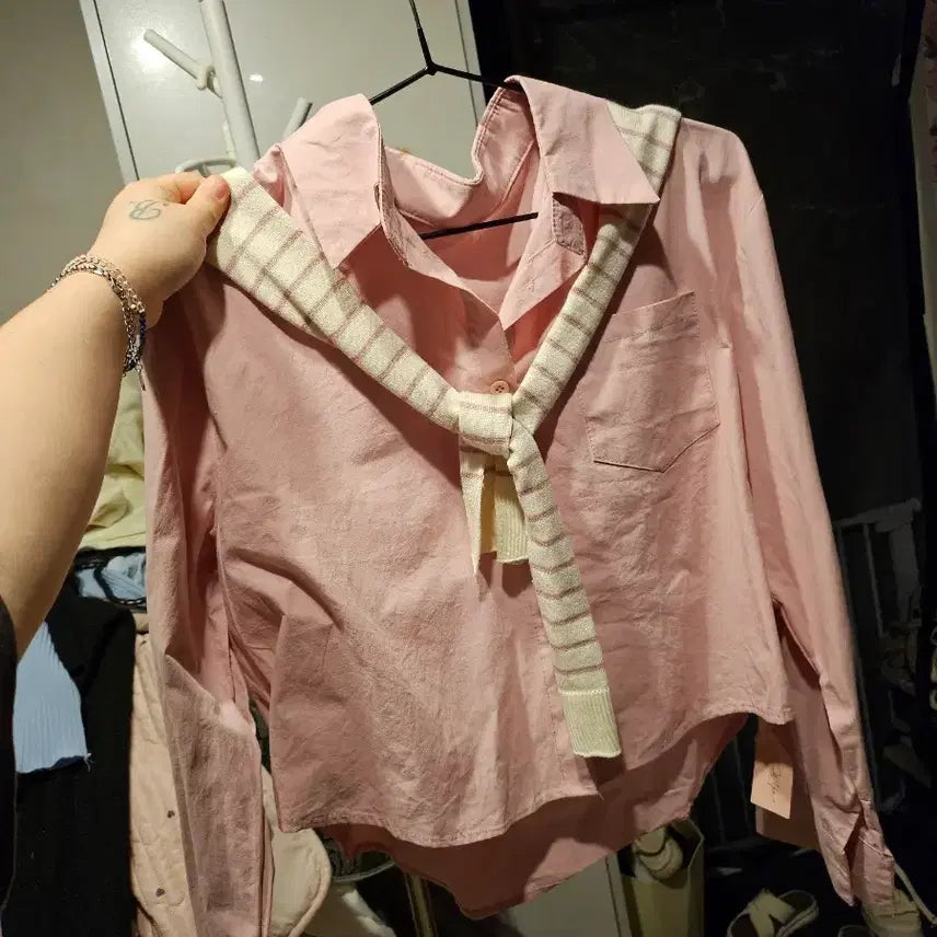 [BUNJANG] Blusher Shirt Pink / 블러셔 셔츠 핑크 새거