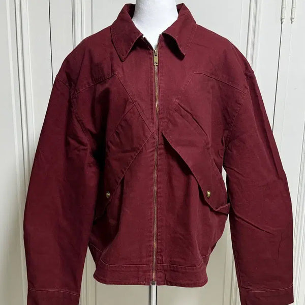[BUNJANG] Burgundy Work Jacket / [새상품] 버건디 워크 오버핏 자켓