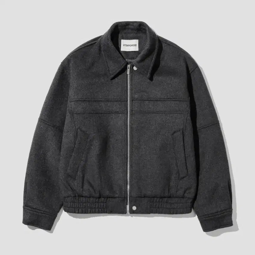 [BUNJANG] InTempoMood Chest Line Wool Jacket Grey L Size / 인템포무드 체스트 라인 울 재킷 그레이 L사이즈