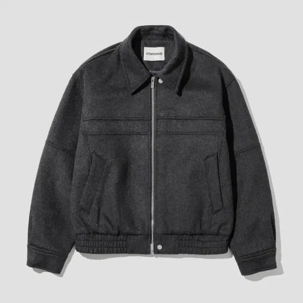 [BUNJANG] InTempoMood Chest Line Wool Jacket Grey L Size / 인템포무드 체스트 라인 울 재킷 그레이 L사이즈