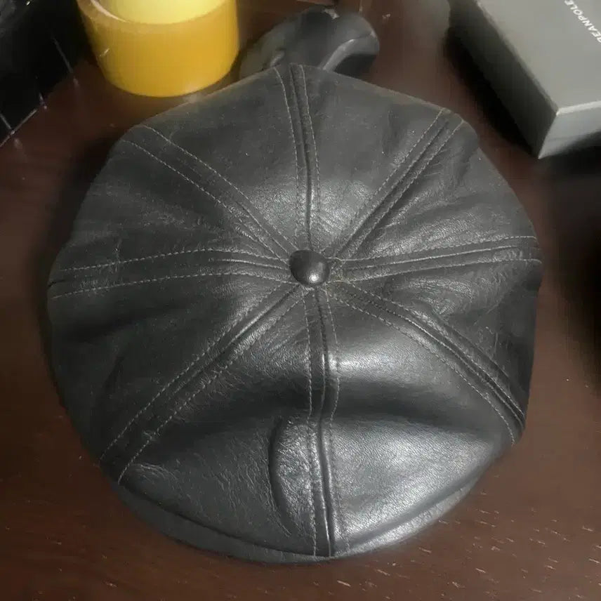 [BUNJANG] Etla Como Leather Hat Size 7 Black / 엣라코모자 1/4 7