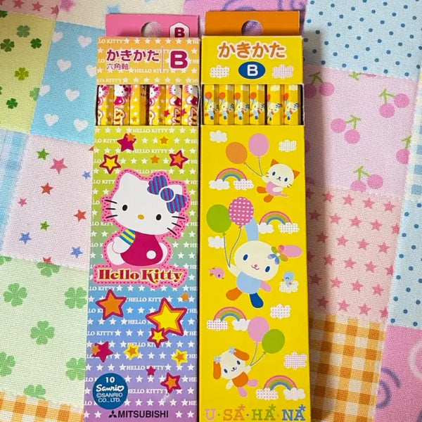 [BUNJANG] Sanrio Classic Kitty Usahana Pencil Set / 세트)고전 키티 우사하나 연필