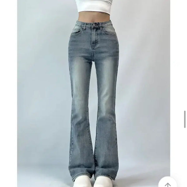 [BUNJANG] Avely Mio Bootcut Jeans Light Wash / 에이블리 미오 부츠컷 청바지 연청