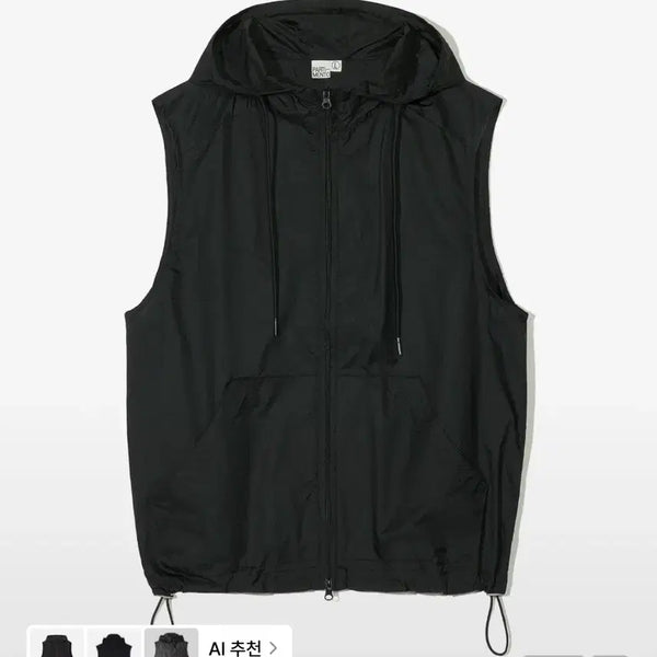 [BUNJANG] Partimento Black Windbreaker Vest / 파르티멘토 조끼 바람막이