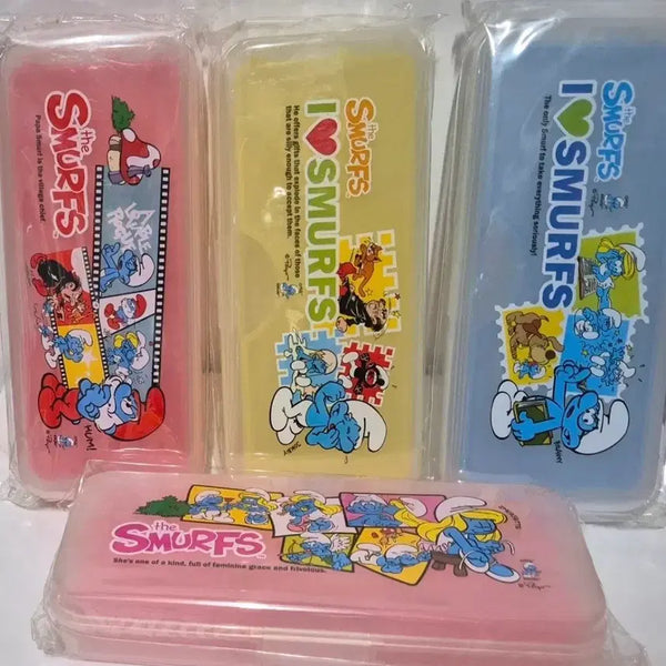 [BUNJANG] Vintage Smurfs 3-Tier Pencil Case / 고전문구 스머프 3단 필통