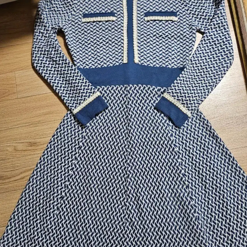 [BUNJANG] Pattern Knit Dress / 패턴 니트 원피스