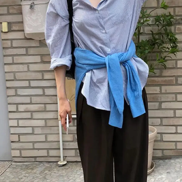 [BUNJANG] Light Blue Striped Shirt / 스트라이프 셔츠