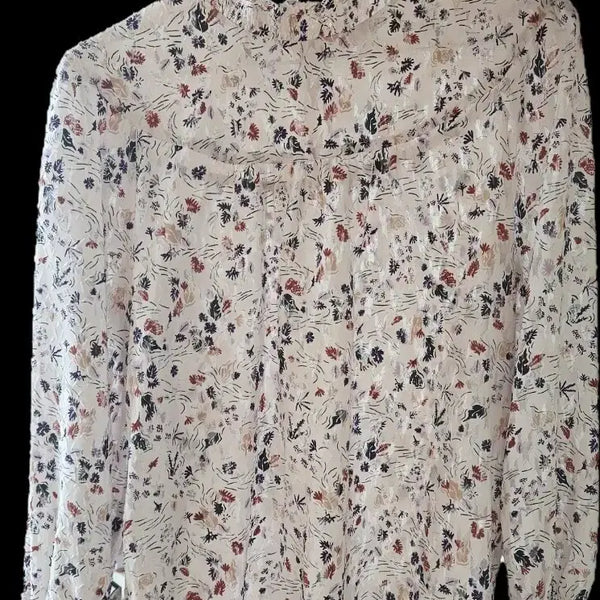 [BUNJANG] LIST Floral Pattern Blouse (Size 55) / LIST 플로럴 패턴 블라우스 (55)