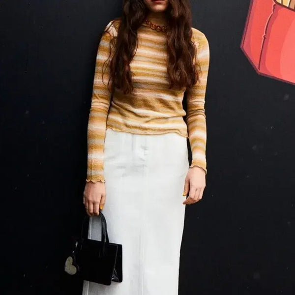 [BUNJANG] The Aperture Striped Knit Top / 디애퍼쳐 니트탑