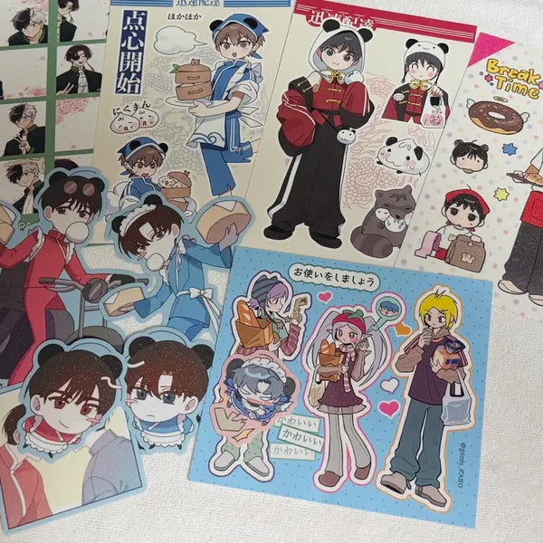 [BUNJANG] Rabo Sticker Postcard Bundle Set / 쑥떡파인애플갈비탕 만두바오시리즈 라보 스티커 엽서 등 일괄