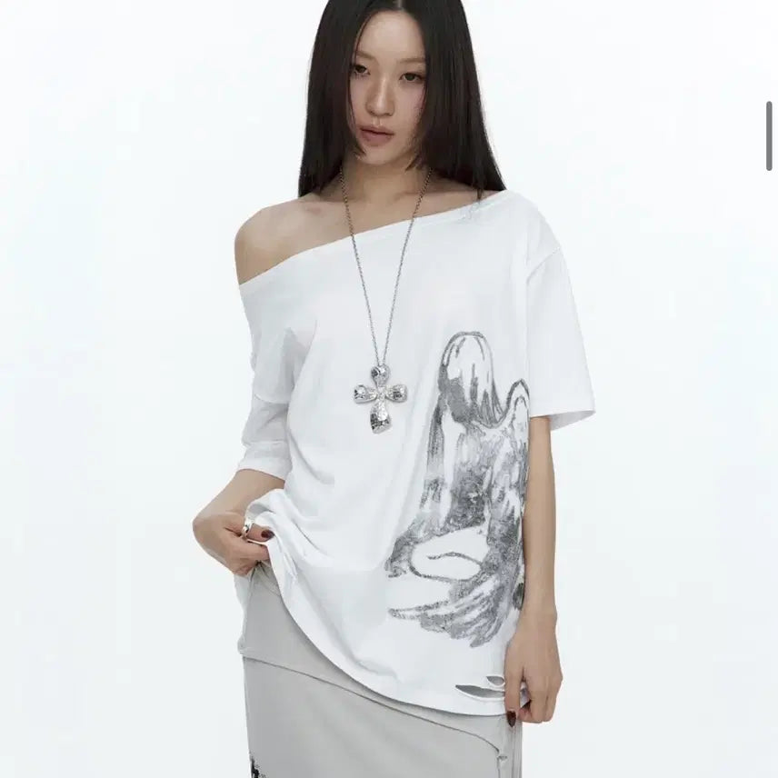 [BUNJANG] Rough Neck Fallen Angel T-Shirt / (새상품) 러프넥 Fallen Angel T-Shirt