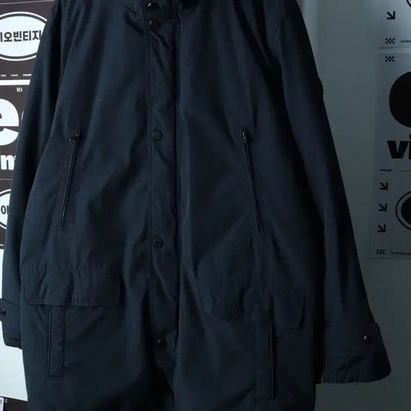 [BUNJANG] Michael Kors Padded Long Down Jacket Navy / (L-XL) 마이클코어스 패딩 점퍼자켓 풀내피 네이비 롱 폴리-H39782