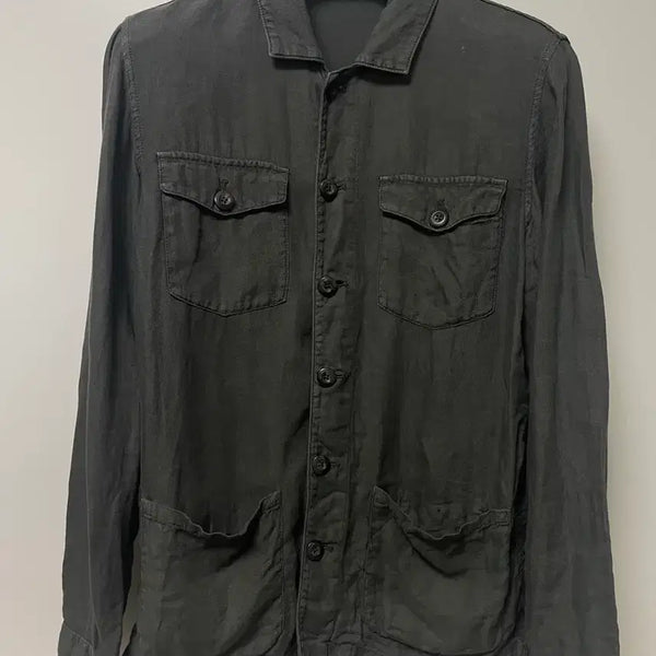 [BUNJANG] Massimo Dutti Extra Fine Linen Work Jacket Olive / [마시모두띠 엑스트라파인 린넨 워크자켓 / 올리브]