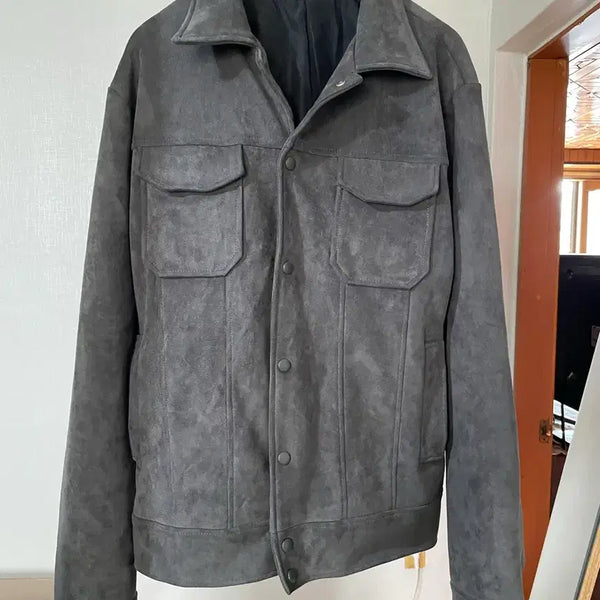 [BUNJANG] Faux Suede Jacket / 인조 스웨이드 자켓