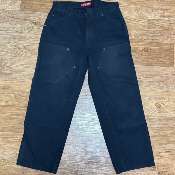 [BUNJANG] Supreme Double Knee Painter Pant Black / 슈프림 더블니 페인터 팬츠  Supreme Double Knee Painter Pant Black...