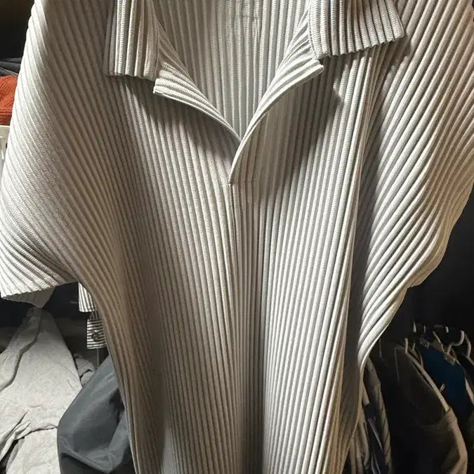 [BUNJANG] Homme Plissé Issey Miyake Basic Polo Light Grey / 옴므 플리세 이세이 미야케 베이직 폴로 라이트 그레이