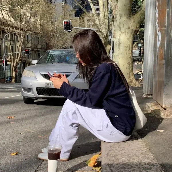 [BUNJANG] Thanat Soft Arc Cardigan Navy / 타낫 소프트 아크 가디건 네이비