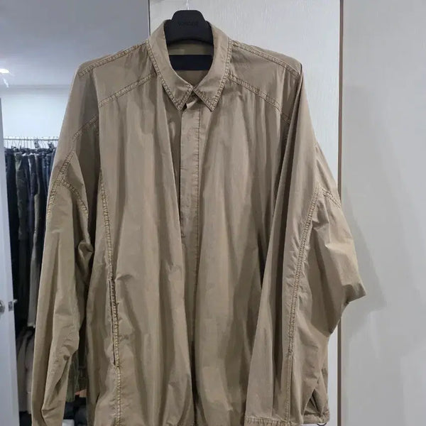 [BUNJANG] JUUN.J Beige Garment String Shirt Size 48 / 준지 베이지 가먼트 스트링 셔츠 48