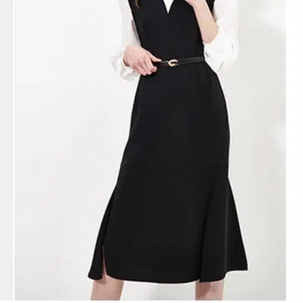 [BUNJANG] System Object Black Midi Dress / 한섬 오브제 원피스