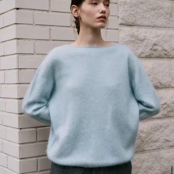 [BUNJANG] Angelobiano Blue Knit Sweater / <새상품> 엔젤로비안코 블루 니트 스웨터 판매합니다