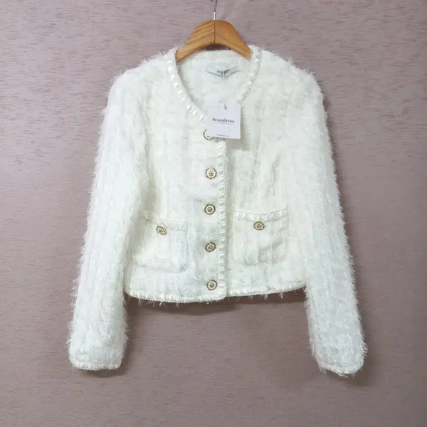 [BUNJANG] VIVACIOUS Ivory Short Fringe Jacket (New) / B9-19/VIVACIOUS 아이보리 숏 수술자켓 새제품 가을 여성