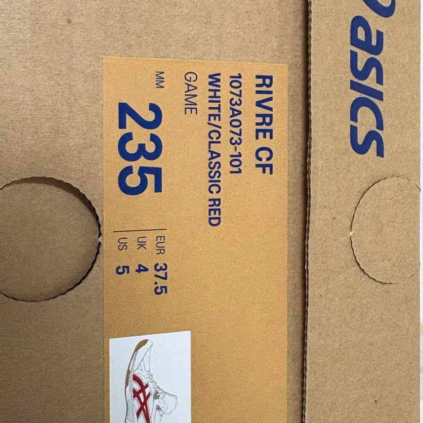 [BUNJANG] Asics Libero CF 235 White/Classic Red / 아식스 리브레 CF 235 화이트/클래식 레드