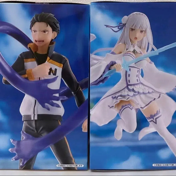 [BUNJANG] Re:Zero Emilia & Subaru Figure Bundle / 마지막 급처) 리제로gigo 에밀리아 스바루 피규어
